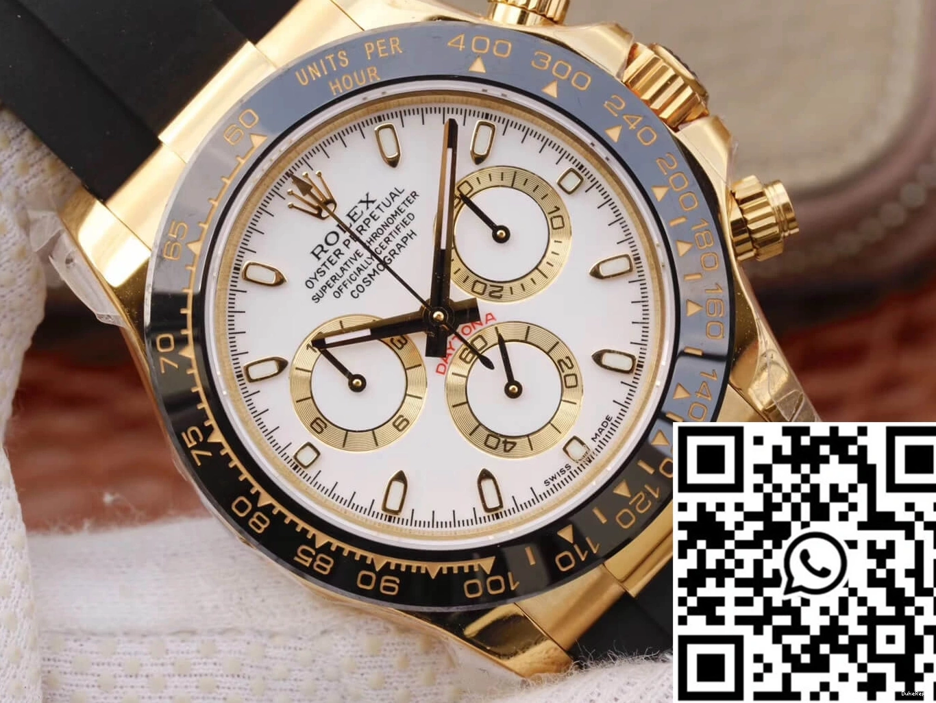 JH Daytona White Dial Rolex M116518ln-0041 Cosmograph Factory 1114